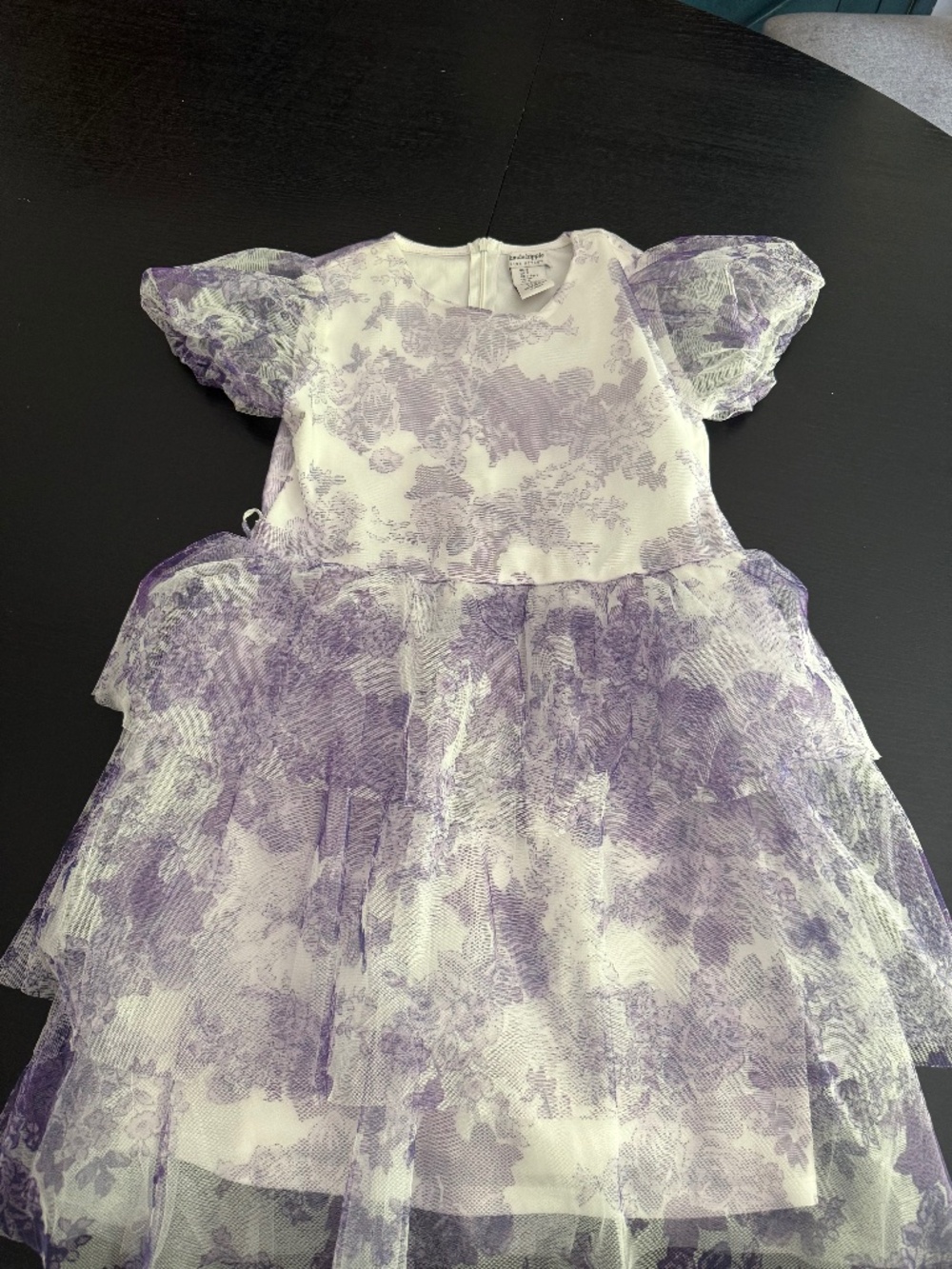 Haute Hippie Kids Lavender Floral Tulle Dress Size 8